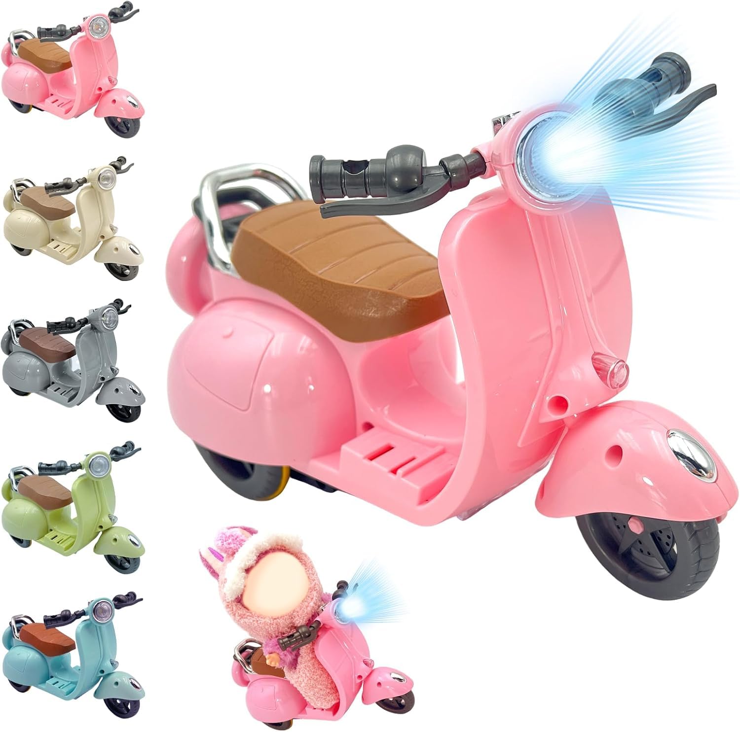Amazon.co.jp: Ruokey ミニ電動人形スクーター 車両おもちゃ LEDライト