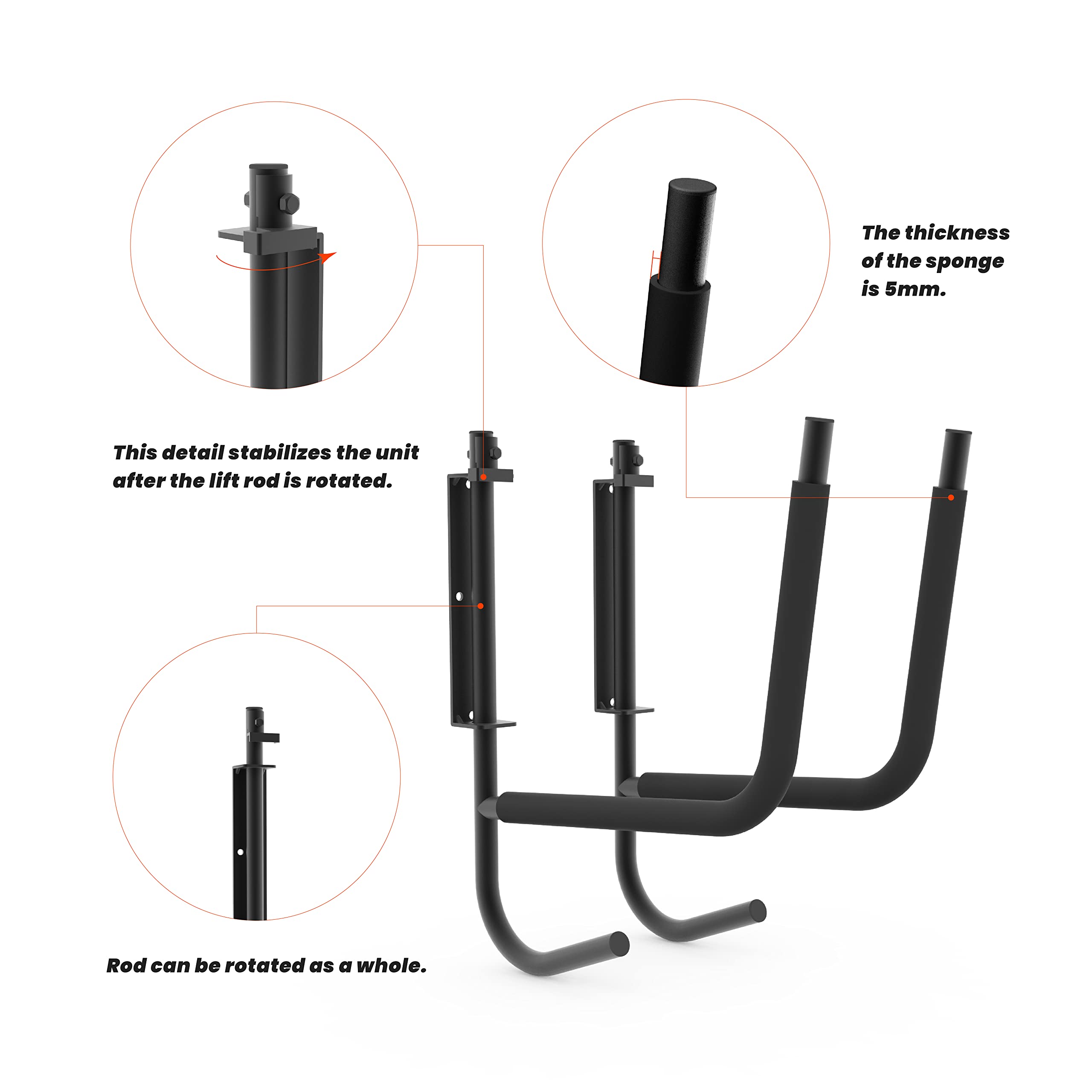 FDB Folding Kayak Snowboard Surfboard Paddleboard Wall Cradle Mount