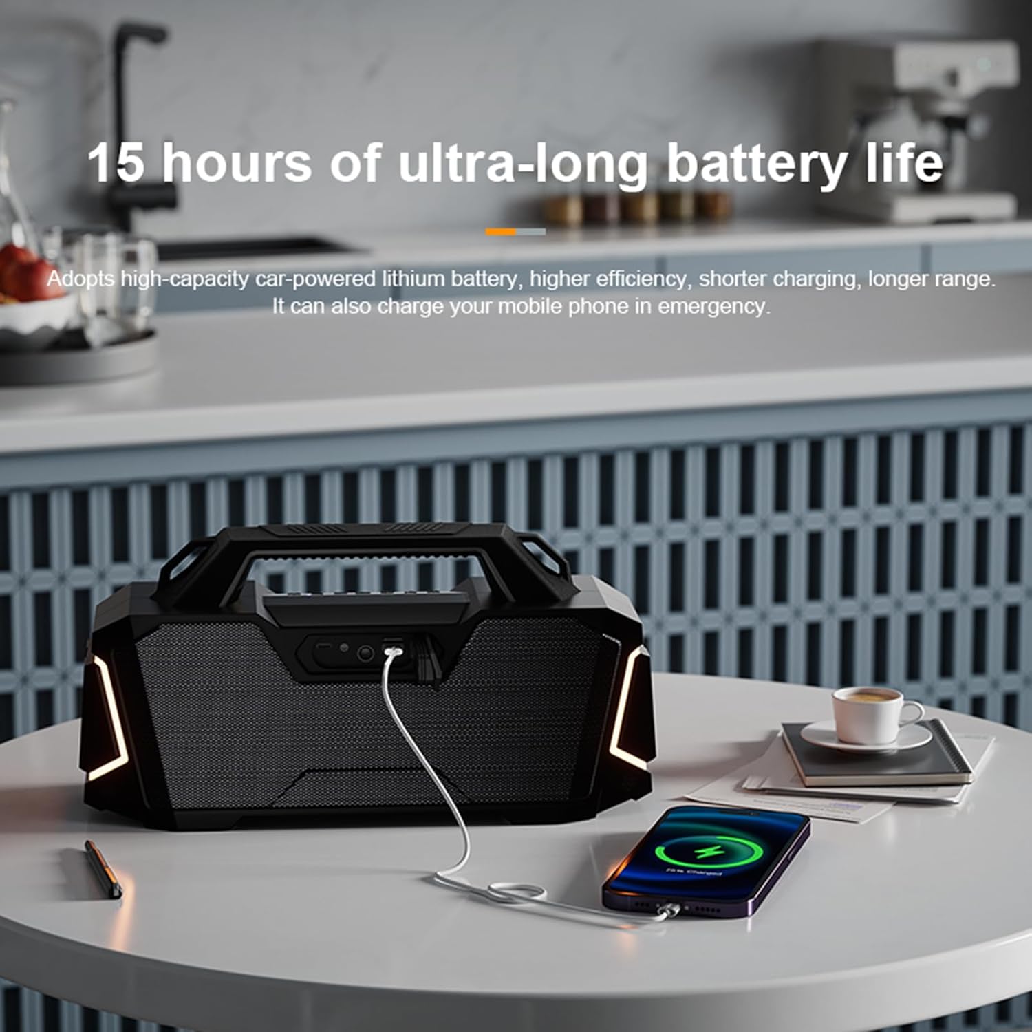 xdobo BMTL Metro 1992 Party Speaker Portable Bluetooth Speaker Wireless Loud Stereo Sound with Subwoofer Dual Pairing IPX6 Waterproof for Outdoor/Home/Party/Beach/Celebration/Travel - Image 3