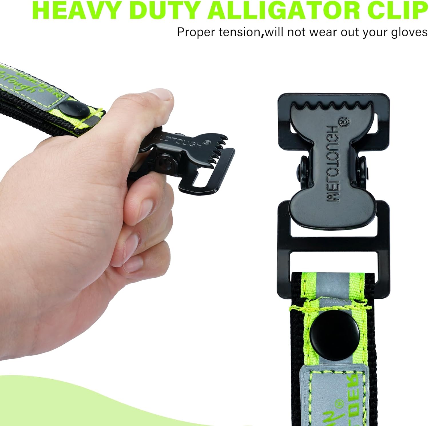 2PCS Measuring Tape Holder+1PC Glove Clip with Sturdy Alligator Clip