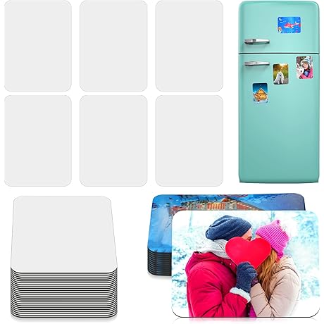 Xuhal 60 Pcs Sublimation Magnets Blanks: Elevate Your DIY Decor with Artistic Flare