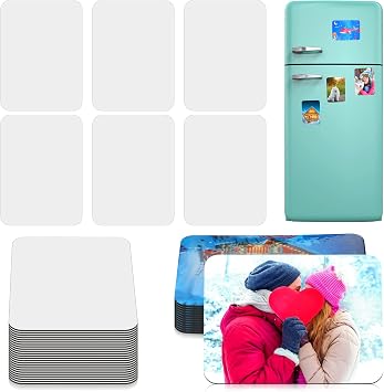 30 Pcs Sublimation Magnets Blanks 3. 5 x 2. 5 Inch Car Sublimation Blank Bulks Decorative Magnets for Home Kitchen Fridge Refrigerator Microwave Oven Wall Door Decoration Office for DIY Craft