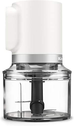 KitchenAid Go Cordless Top Down Chopper - batería se vende por separado, KTCR350, porcelana blanca