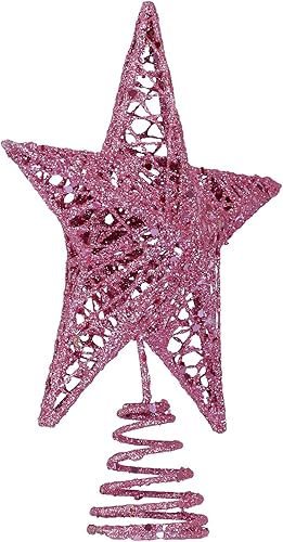 Miniatura 45 de BinaryABC Estrella para árbol de Navidad, adornos brillantes para decoración del árbol de Navidad, 7.9 in (plateado)