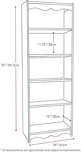 Miniatura 3 de Sonax Hawthorn - Estantería de 72 pulgadas de alto, color blanco escarcha