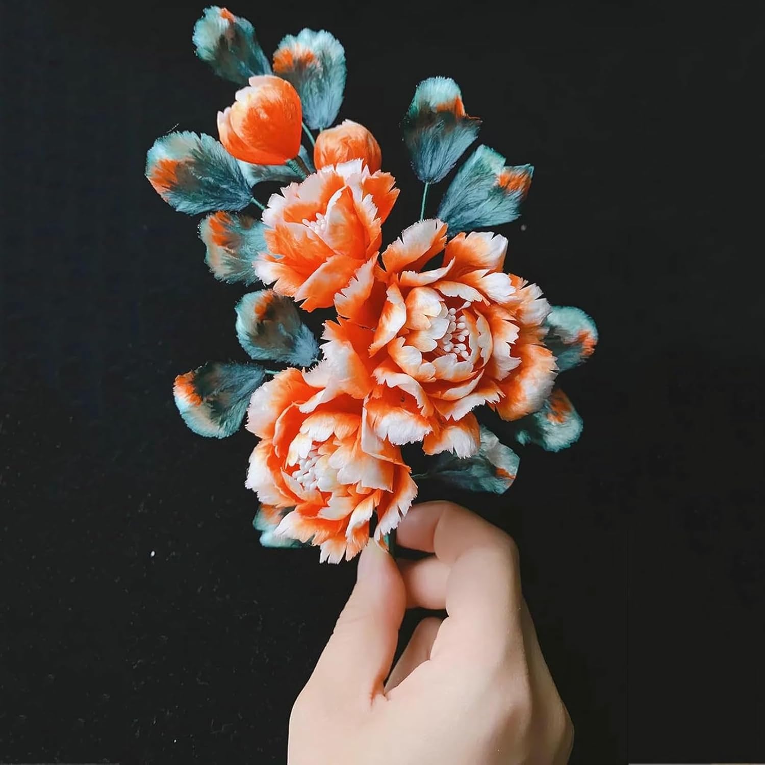 Electric Fabric Flower Maker, DIY Artificial Fabric Flower Making Tool, with 18 Ironing Heads, Adjustable Temperature, Anti-Scalding Bracket, Fake Flower Making Kit