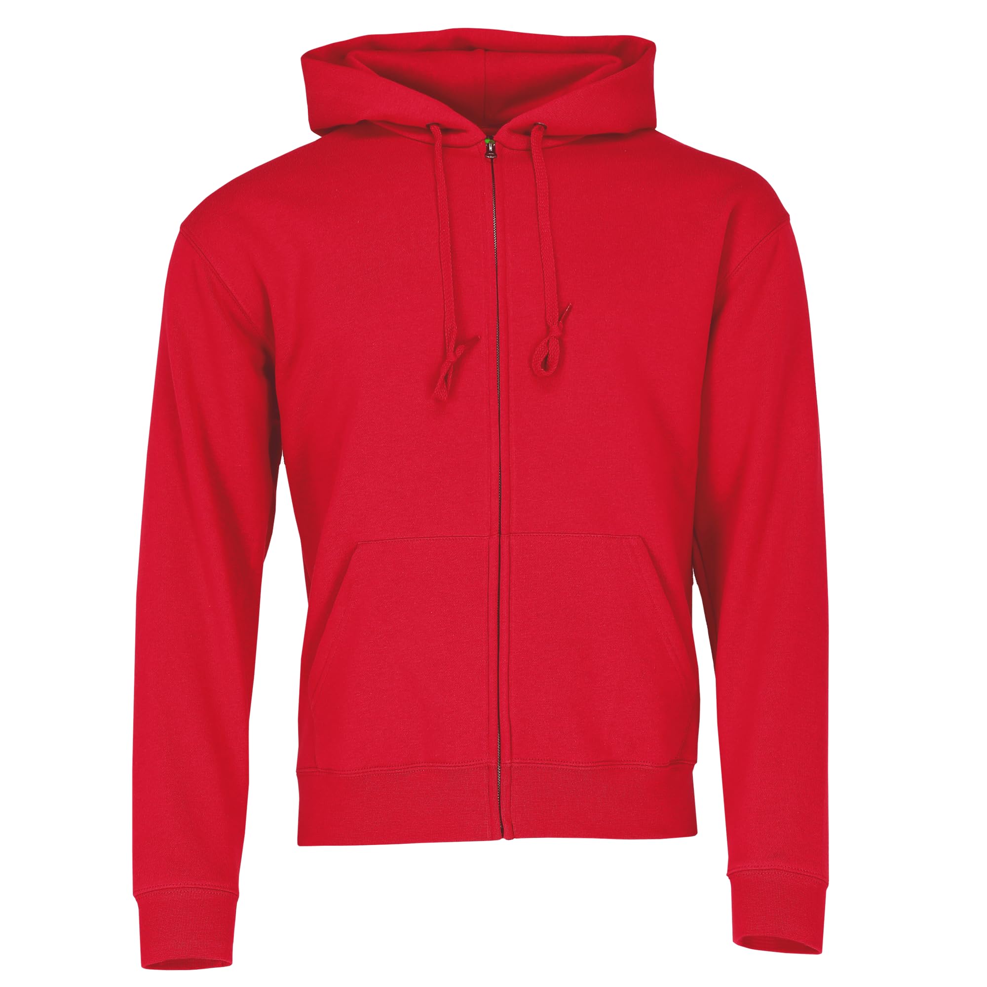 Fruit of the Loom Men's Zip Front Premium Hooded Sweat Jacket, Red, Small
