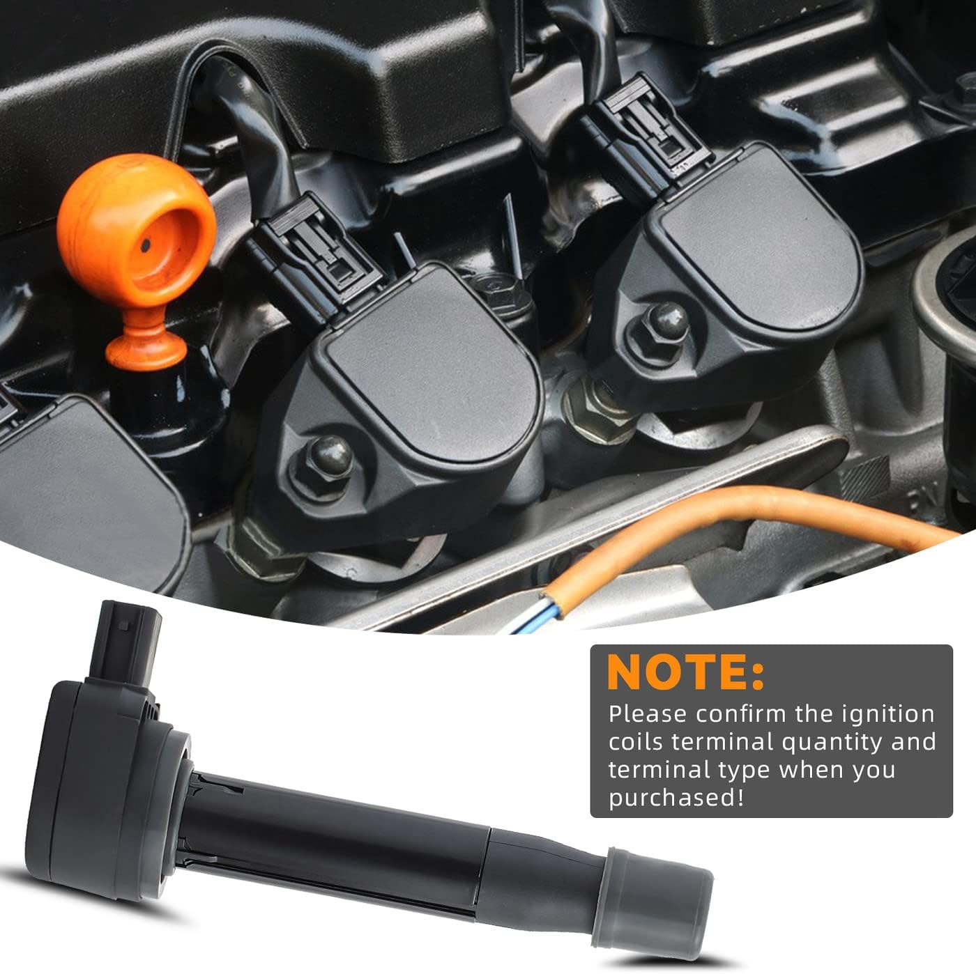 DEAL Ignition Coil Pack, Compatible with Honda Accord Odyssey Acura CL TL RL 3.0L 3.2L 3.5L V6 Replaces UF488 UF242 UF412, Set of 6