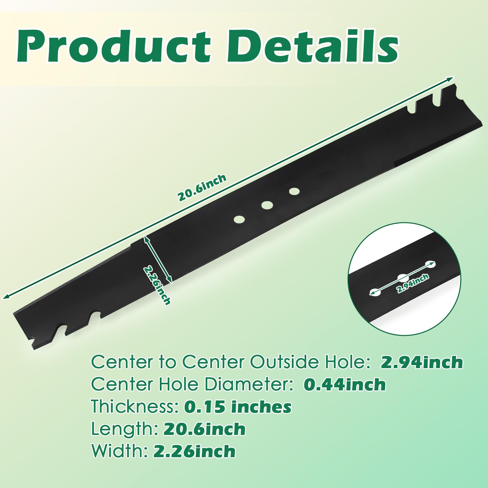 Earthtec 2 cuchillas de repuesto 133-8182-03 para cortacésped Toro Super Recycler de 21 pulgadas 109-0854 108-0954-03 89914P