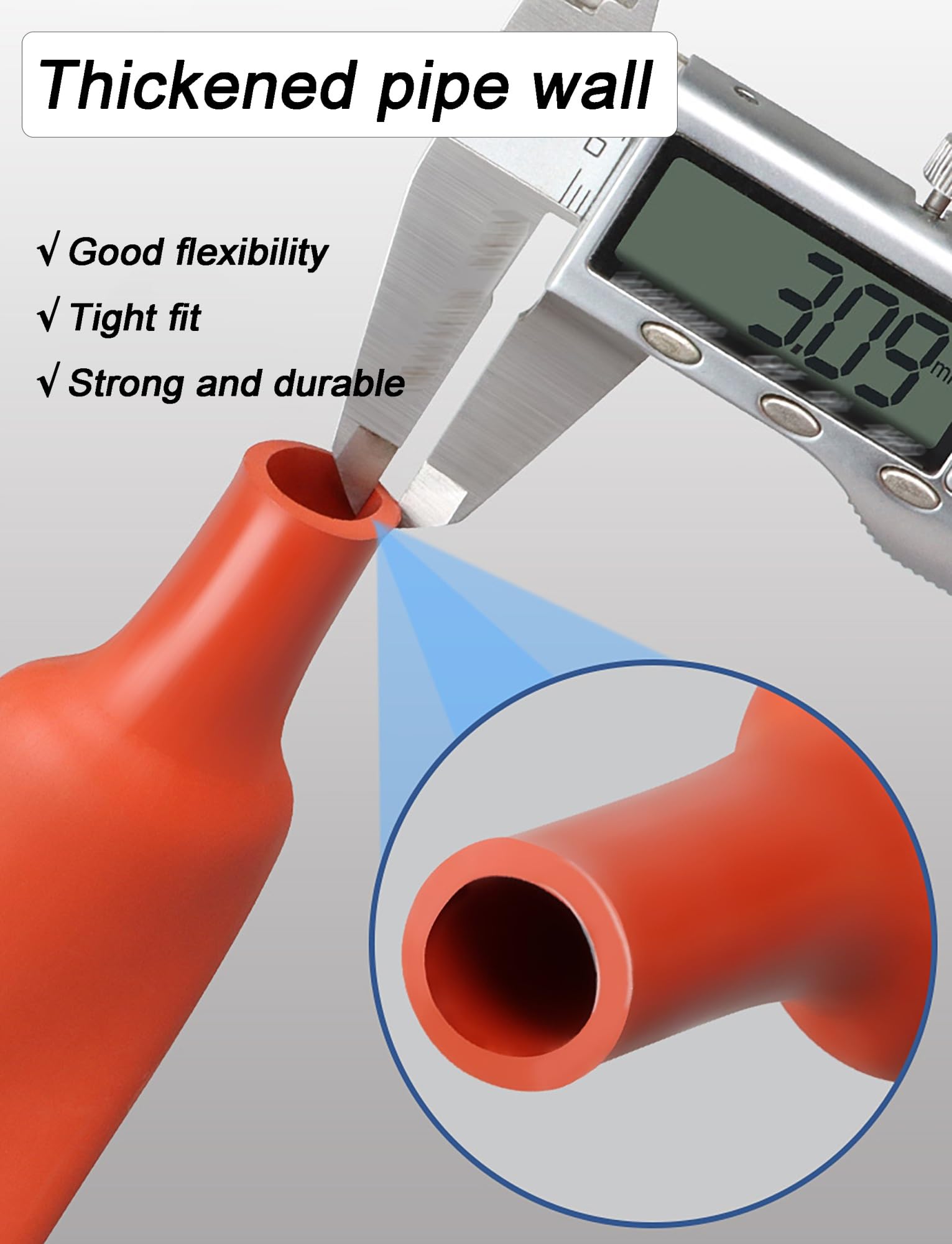 Tubo termorretráctil para barra colectora y cable, funda de aislamiento resistente, 25-150 mm de diámetro, 3.3 pies de longitud