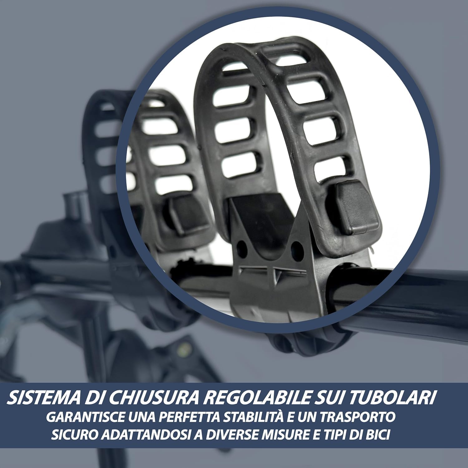Portabici per auto Universale Posteriore | Trasporta Fino a 2 Bici Peso Max Fino a 55 kg | Omologato e Certificato modello LS98