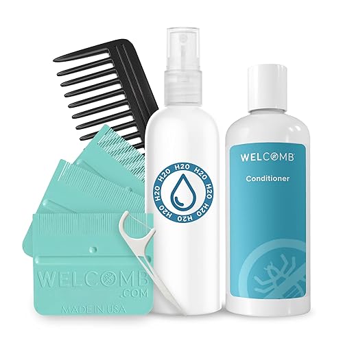 WelComb Kit de eliminación de piojos y liendres kit de eliminación de piojos sin productos químicos para niños y adultos incluye 3 peines de pelo
