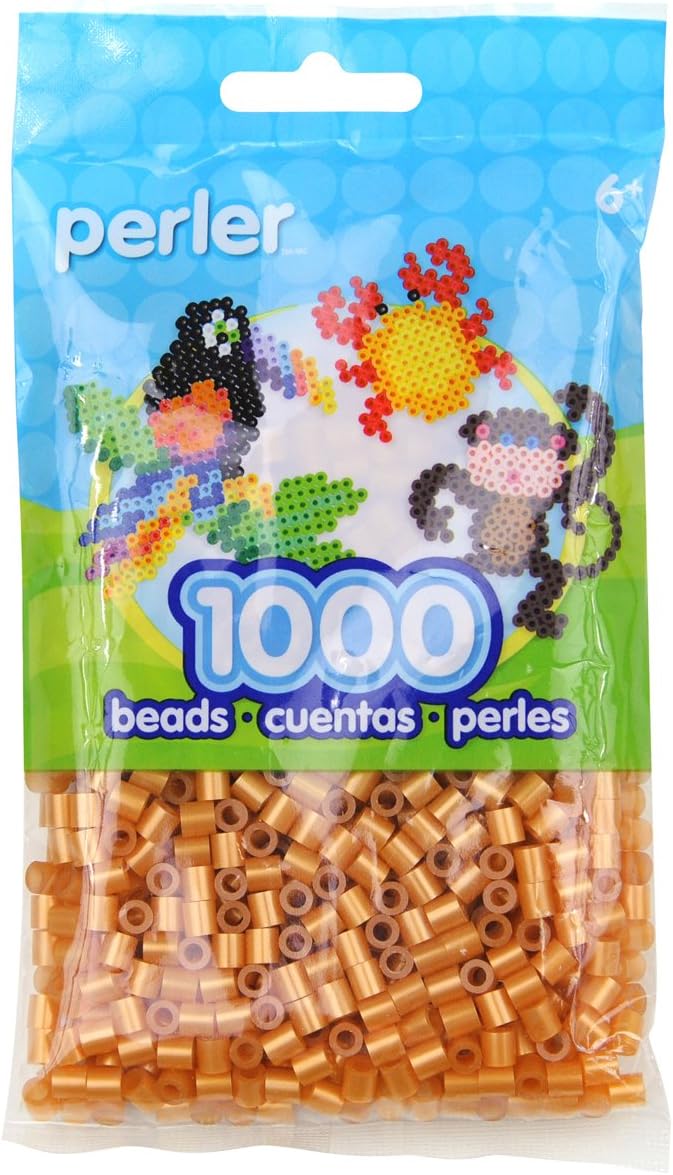 Perler Gold Beads for Kids Crafts, 1000 pcs