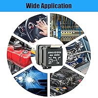 Vista 6 de Paquete de 2 relés y arnés impermeables de 4 pines 40 A 12 V CC, relé automotriz de 12 V resistente para bocinas, arrancadores, ventiladores