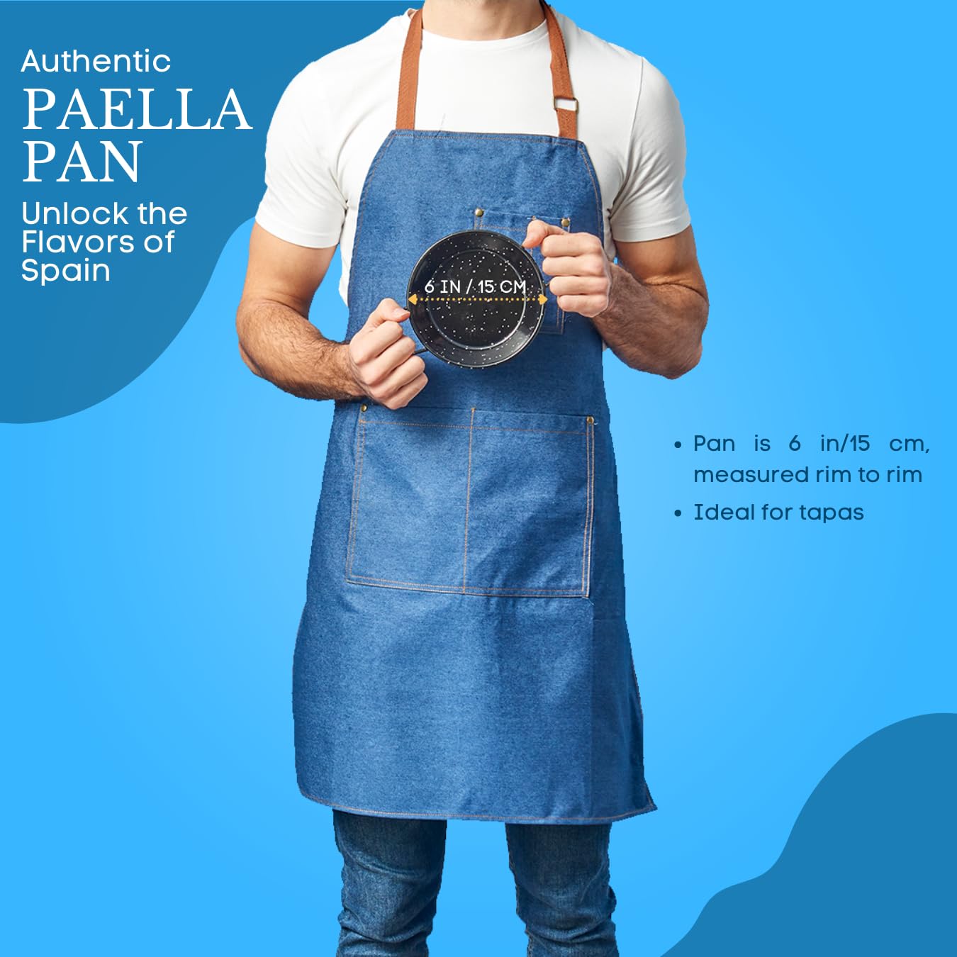 Flache Pfanne Für Glaskeramik Garcima Paella-Pfanne Aus Edelstahl 35,6 ...