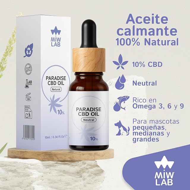 Foto 5 de 7 de Paradise Aceite 10% CBD Relajante Natural para Gatos y Perros Hecho en España 240 Gotas Calmantes…