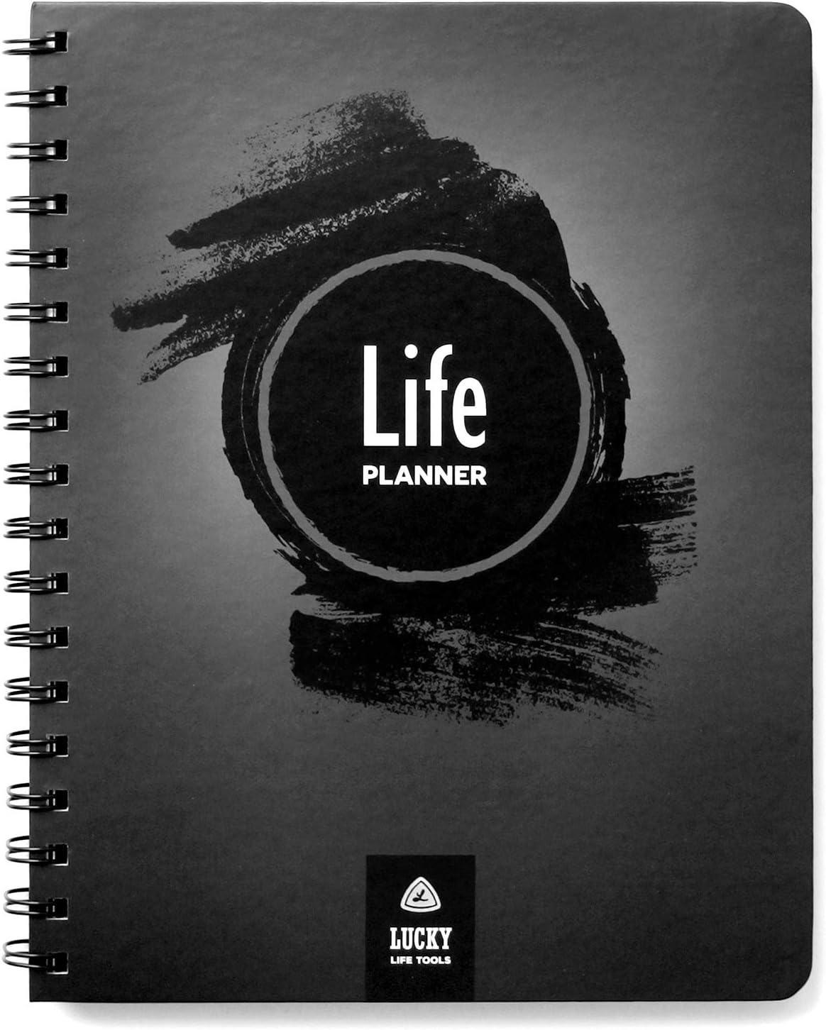 LUCKY Life Planner: Goal-Setting Agenda and Daily, Weekly, Monthly, Yearly Calendar, by LUCKY Life Tools (Black – Undated)