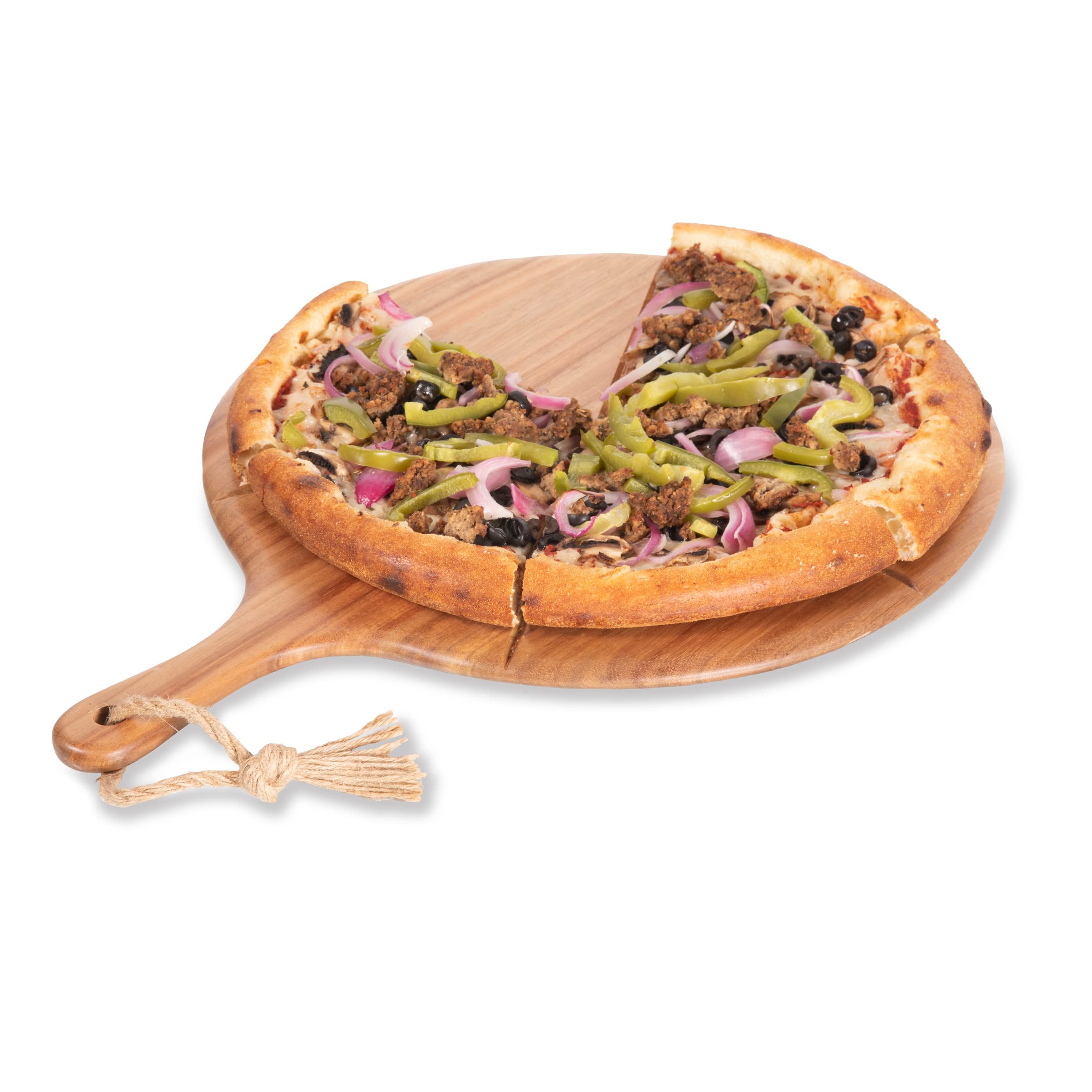 Pelle à pizza en bois d'acacia Picnic Time - Dimensions 22,3 x 16,5 x 0,6 cm