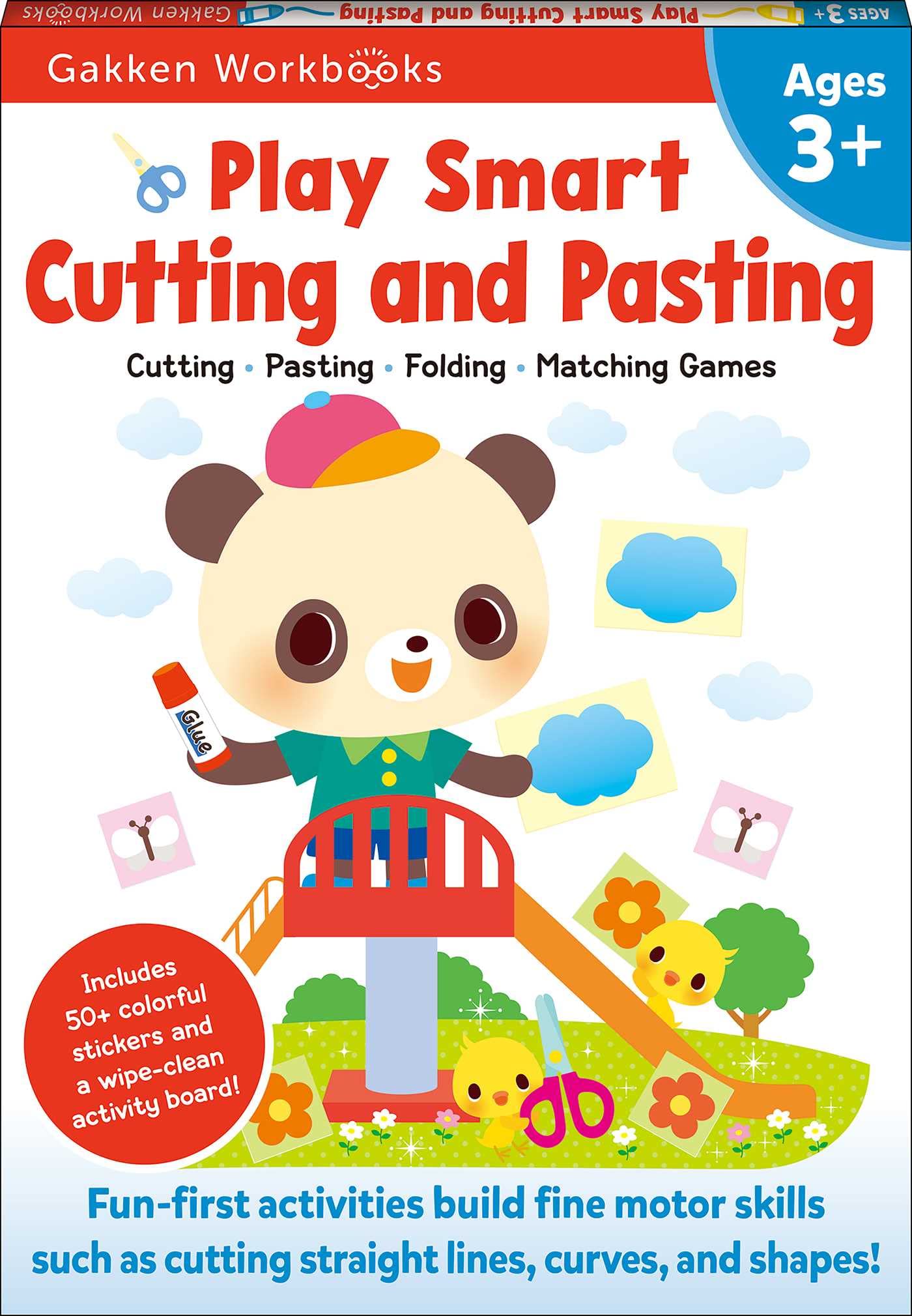 Play Smart Cutting and Pasting Age 3+: Preschool Activity Workbook with Stickers for Toddlers Ages 3, 4, 5: Build Strong Fine Motor Skills: Basic Scissor Skills (Full Color Pages)