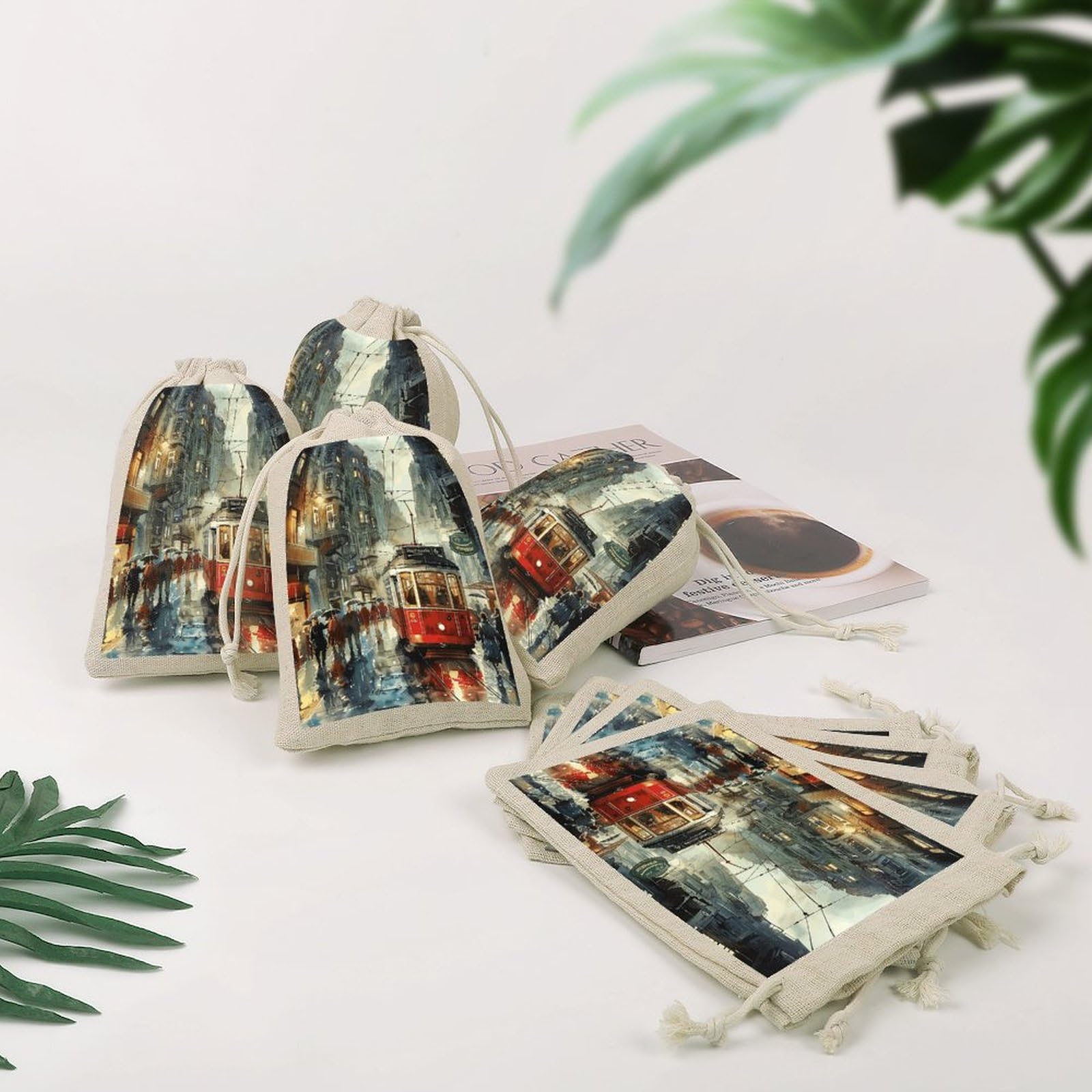 Amazon.com: IOLVSHGH Red Tram in The Rain Empty Sachet Bags 8 PCS Cotton Muslin Bags with Drawstring Small Cloth Gift Pouches 6.7x4.9 Inch Burlap Bag Drawstring for Spice Tea Jewelry Wedding Party : Amazon.com: IOLVSHGH Red Tram in The Rain Empty Sachet Bags 8 PCS Cotton Muslin Bags with Drawstring Small Cloth Gift Pouches 6.7x4.9 Inch Burlap Bag Drawstring for Spice Tea Jewelry Wedding Party :