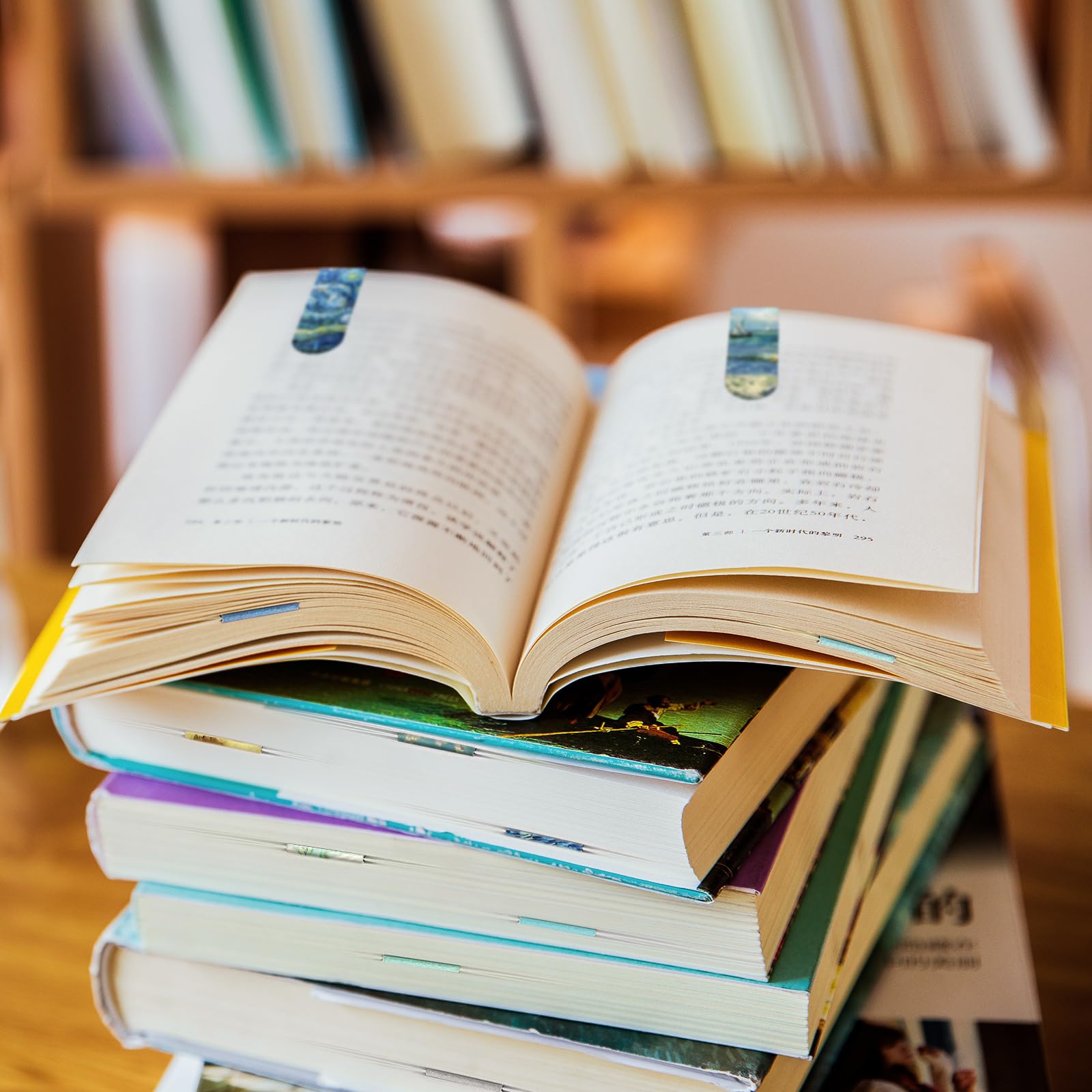 Simpeak 12 PCS Magnetic Bookmarks, 12 * 2cm Page Clips Magnetic Bookmarks, Claude Monet Van Gogh Art Painting Bookmarks - Image 4