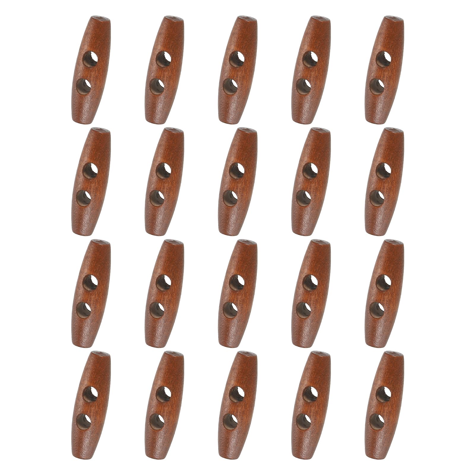 Boutons à bascule en bois de 40mm couleur acajou finition lisse pour création haut de gamme
