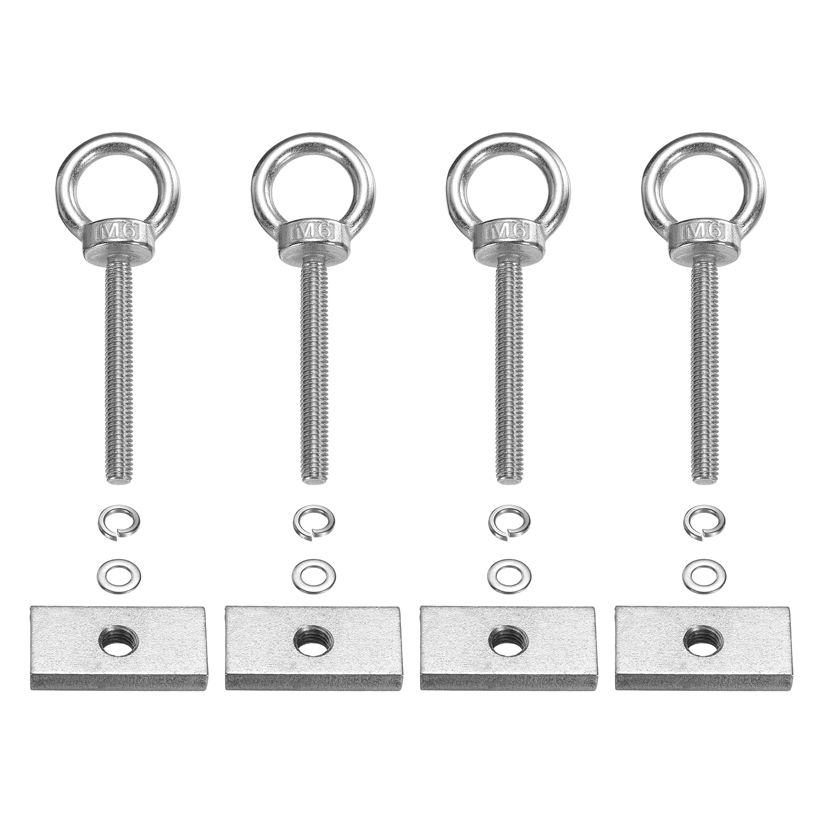 PATIKIL M6 x 50mm Eye Bolt Set