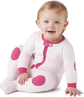baby deedee Double Zipper Onesies, Warm Baby Pajamas, Infant Sleepers, Footie Pjs, Sleepsie Cuddly, Sweet Pink, 12-18 Months