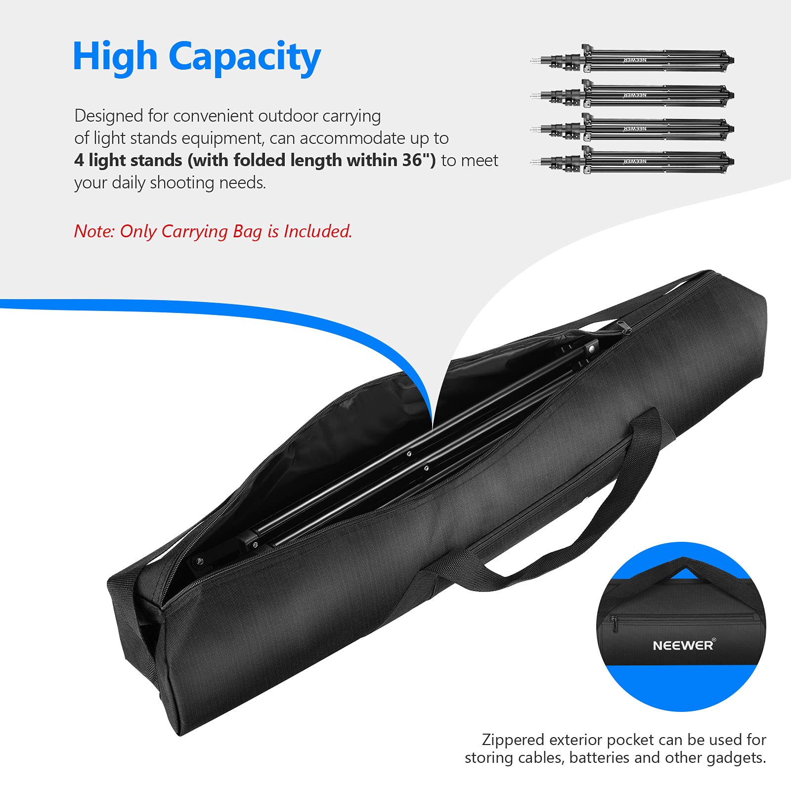 Custodia Per Treppiede Neewer - Borsa Trasporto 92cm Per Attrezzatura - Foto 2