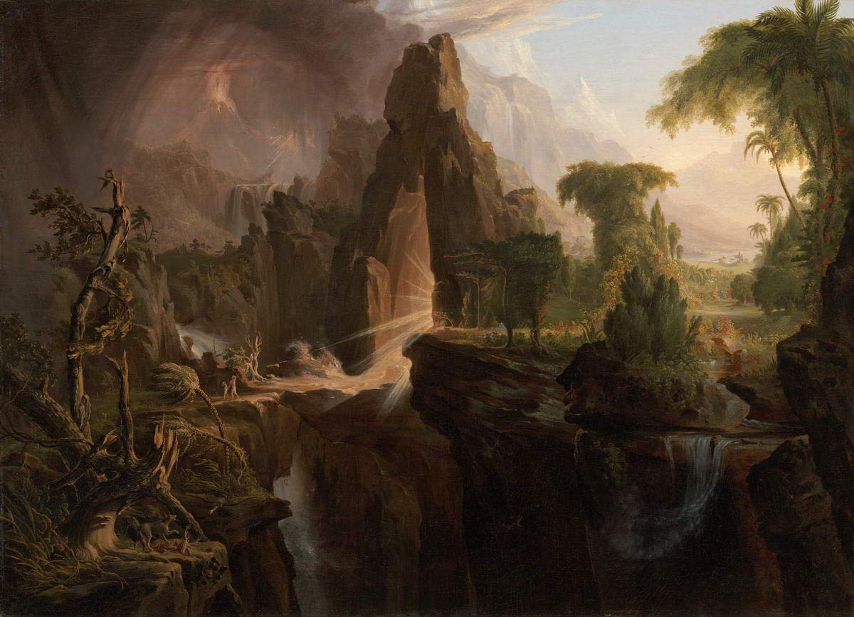 Thomas Cole Giclee Canvas Print Paintings Poster Reproduction(Expulsion from the Garden of Eden)