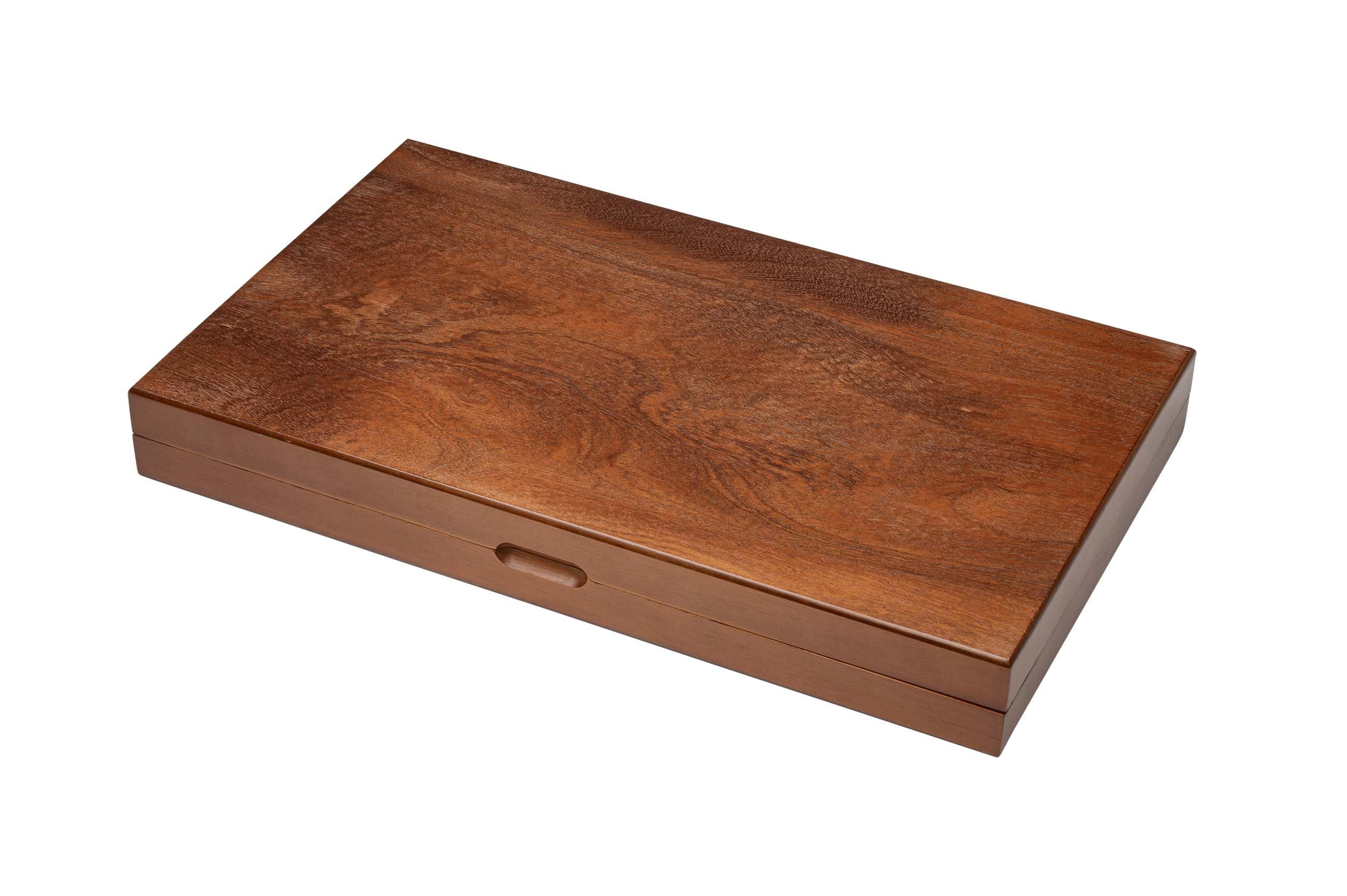 Philos GmbH & Co. KG Backgammon Symi grande, cierre magnético, incrustaciones madera