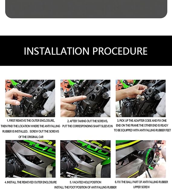 For FZ6 For FAZER 2006 2007 2008 2009 2010 Motorcycle Falling Protection Frame Slider Fairing Guard Anti Crash Pad Protector Motorcycle Slider(Orange)