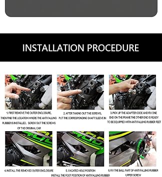 For FZ6 For FAZER 2006 2007 2008 2009 2010 Motorcycle Falling Protection Frame Slider Fairing Guard Anti Crash Pad Protector Motorcycle Slider(Orange)
