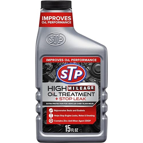 STP High Mileage Oil Treatment + Stop Leak - 15