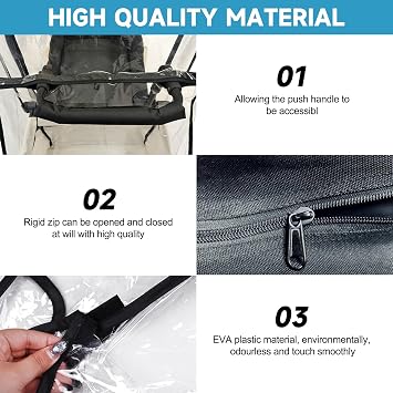 Clear Folding Wagon Rain Cover, Collapsible Garden Cart Trolley Cover, Waterproof Transparent Protector for Camping, Outdoor & Shopping, Fits Most Standard Utility Wagons (Wagon Not Included)