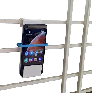 makerV Window Rail Mount Mobile Phone Holder, Mobile Phone Charging Stand, Clip-on Cell Phone Stand: White/Blue: (Pack of 1) Price In India