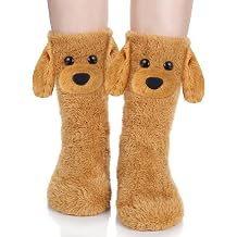 Cute 3D Fuzzy Animal Slipper Socks for Women and Teen Girls, Cozy and Warm | Gifts for Birthdays, Valentines Day, Easter, Christmas, and Stocking Stuffers