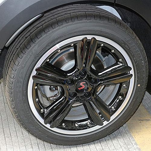 Miniatura 7 de 4 tapas de rueda central para Mini Cooper S Emblem R53 R56, color rojo S, tapas centrales para Mini Cooper Coupé S Clubman Countryman Paceman