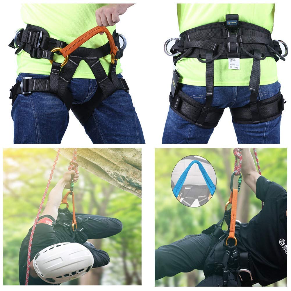 Harnais D'Escalade Fruusv - Demi-Corps Réglable - Charge 1000kg - Pour Alpinisme Et Travail