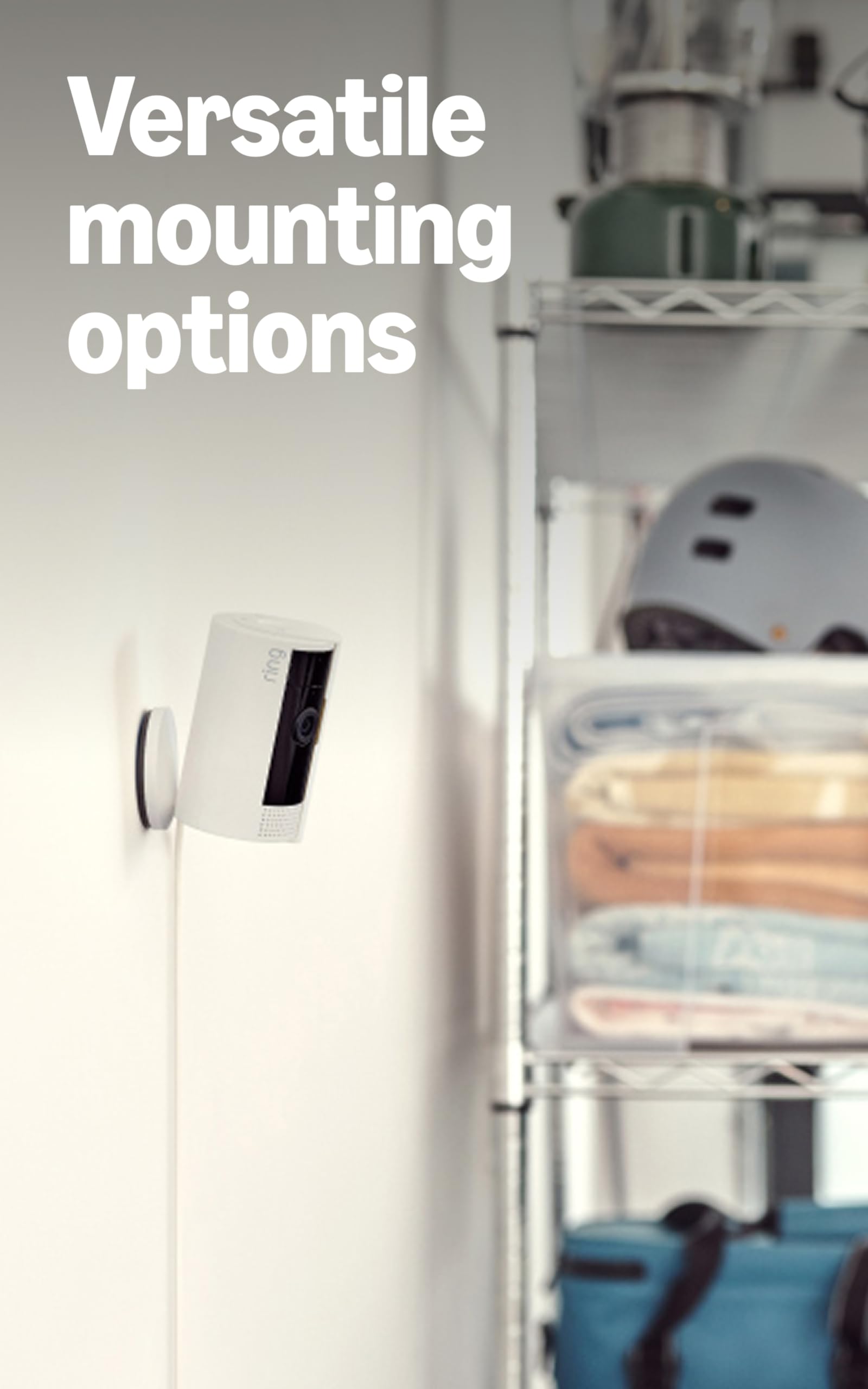 Ring Indoor Cam — Home or business security in 1080p HD video, White