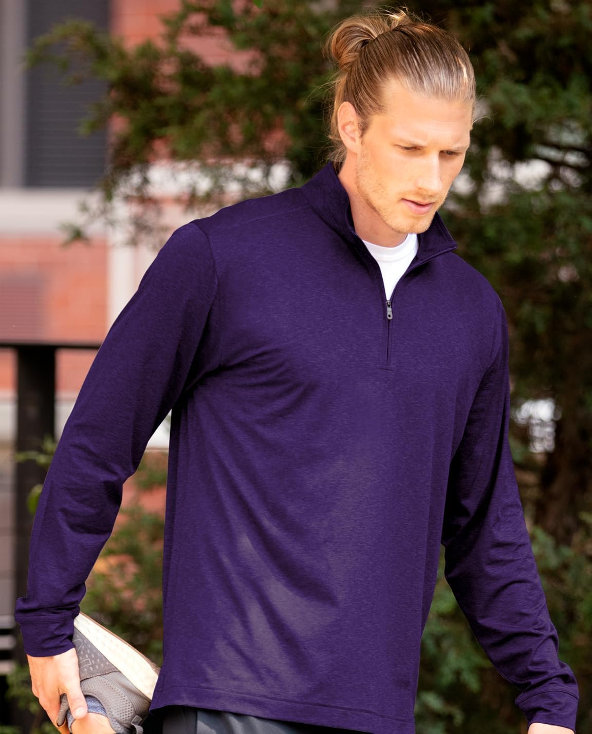 Vantage Apparel NCAA mens Collegiate Premium Lightweight Stretchy Team Color 1/4 Zip Pullover