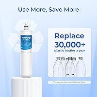 Vista 6 de Waterdrop FQK1R, GXULQR Under Sink Replacement Filter, NSF/ANSI 42 372 Certified, Replacement for Hexagonal Head GE SmartWater GXULQR, GXULQK and