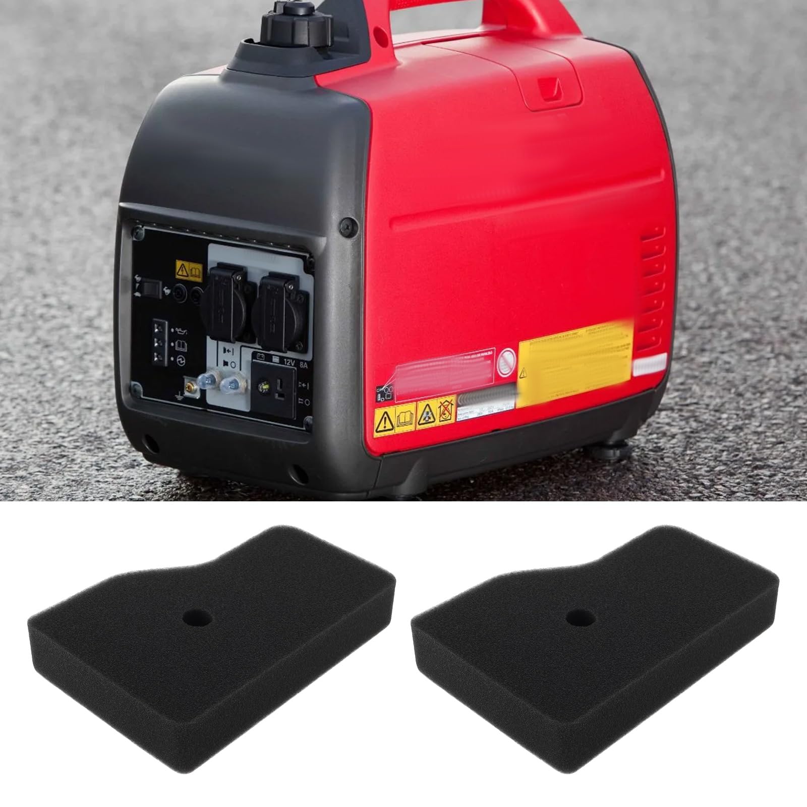 Ricambi Originali Compatibili 2 Set Filtri Aria Per Honda EU20i - Ricambio 17211-Z07-000 E 17218-Z07-000 Filtro Aria 17211-Z07-000