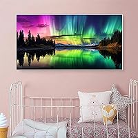 Vista 2 de Meothan Northern Lights Diamond Painting Kits for Adults，5D Large Size Northern Lights Diamond Art for Adult Beginners, Full Drill Aurora Crafts Gem