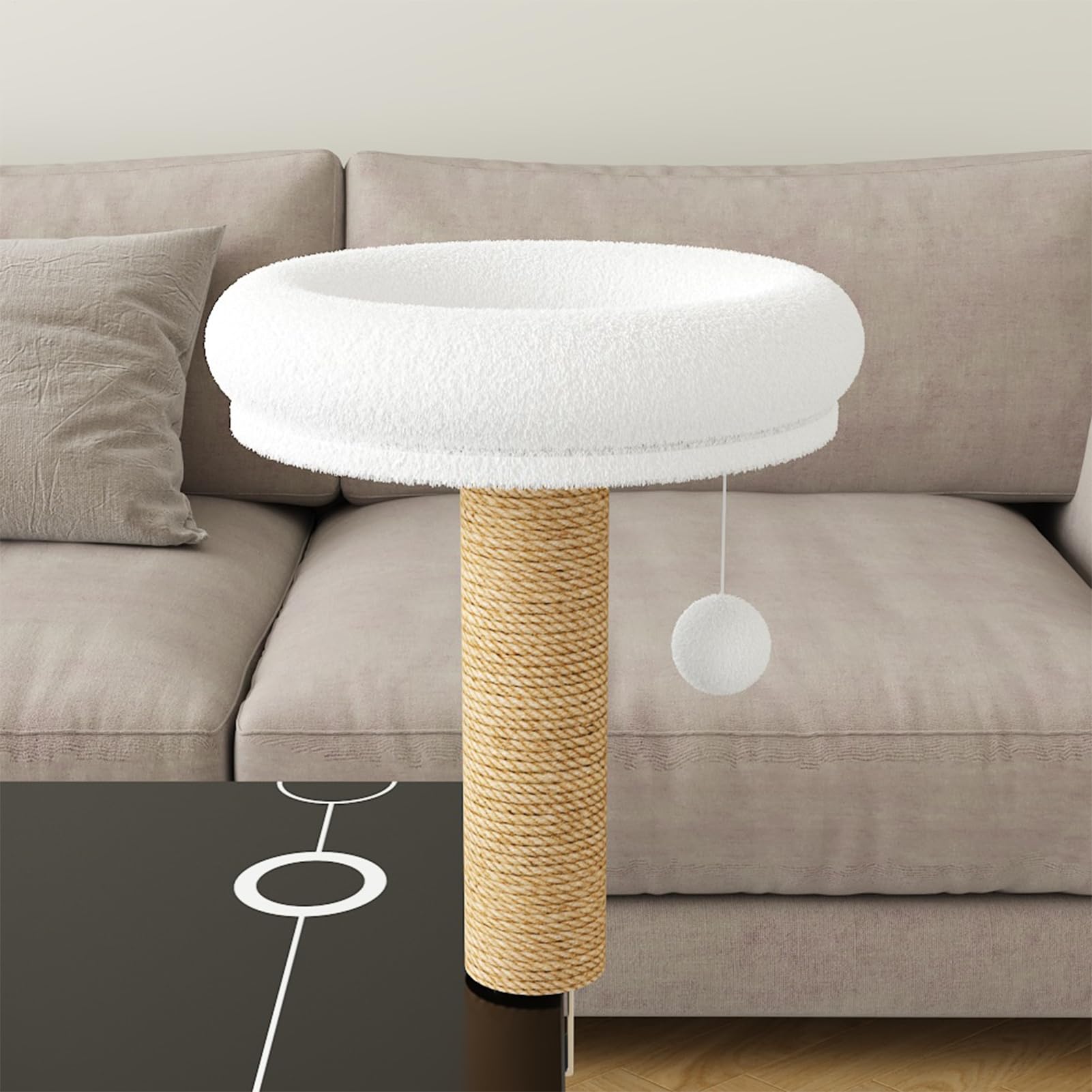 Hamac pour Chats de Bureau, Rotatif à 360° et résistant aux Rayures