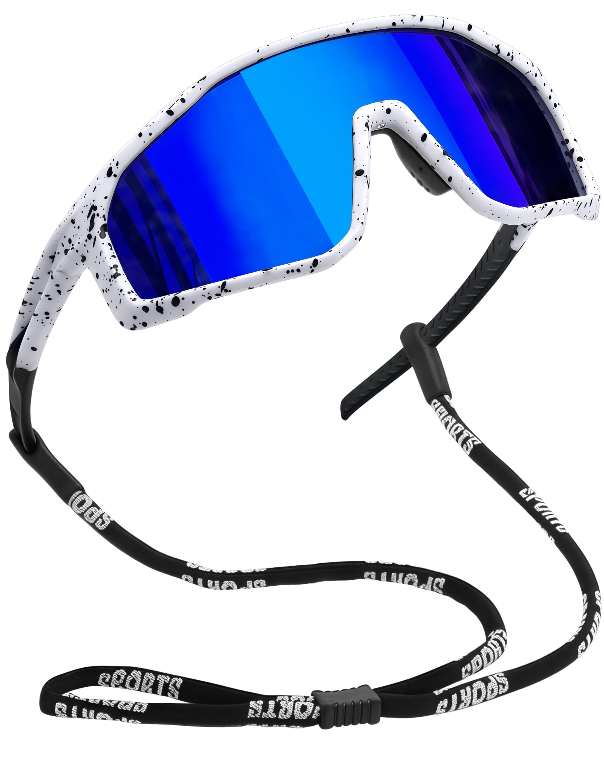 Joopin Cycling Blue Lens Sunglasses Men Women Polarized Sports Wrap Around Sun Glasses UV400 Protection Shades Sunnies — image 1
