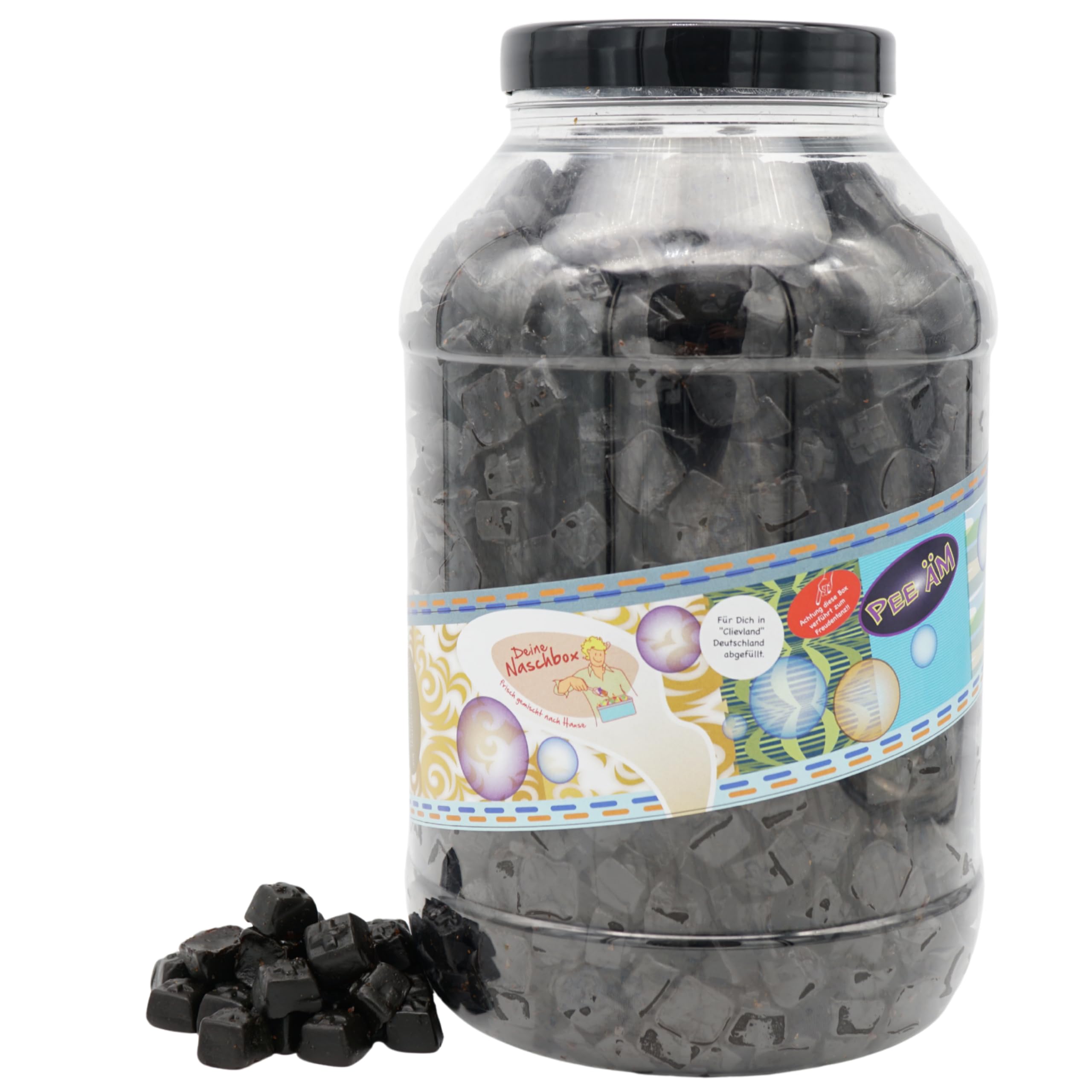 Deine Naschbox | Zuckerfreie Menthol Lakritz Kreuze | 3kg Mega Pot | XXL Großpackung für Party, Candybar & als Geschenk - Gelatinefrei - Aromatisch