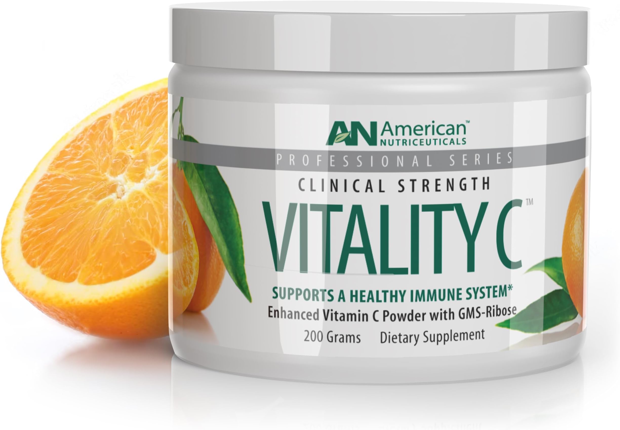 Vitality C American Nutriceuticals Grams Ultra High Potency Vitamin C Powder Without Gastric Distress Enhanced Absorption Neutral Ph With Gms Ribose Complex 200