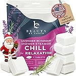 Shower Steamers Aromatherapy - USA Made with Natural Ingredients & Lavender Oil, Christmas Stocking Stuffers for Women, Wife & Mom, Large Stress Relief Shower Bombs, White Elephant Relaxing Spa Gifts