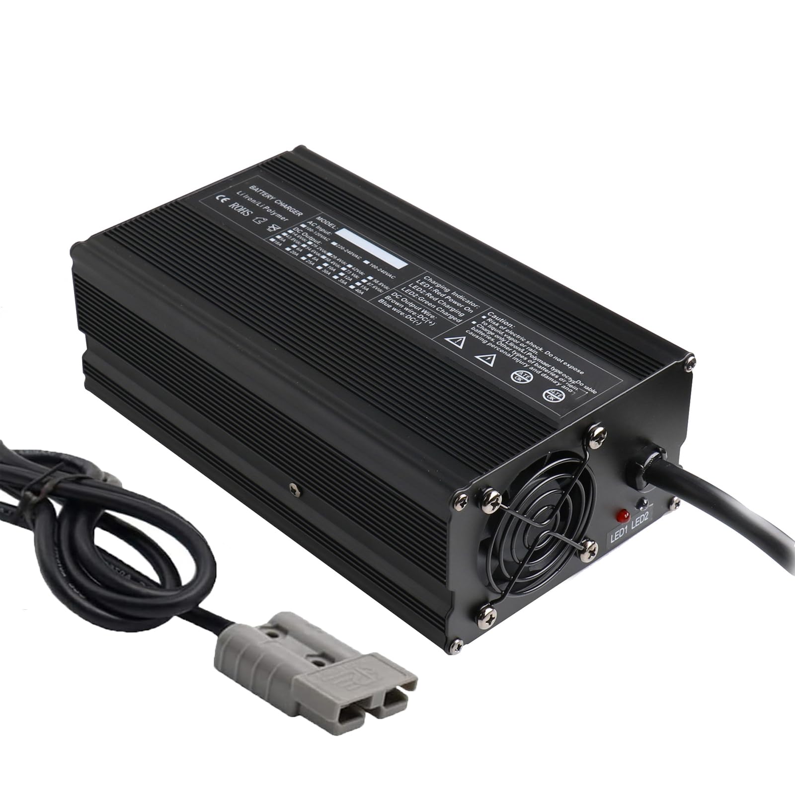 Ładowarka akumulatorów kwasowo-ołowiowych 36V 20A Ładowarki akumulatorów do wózków widłowych 900 W z prądem 50 A/120 A/175 A Anderson do wózków widłowych, wózków golfowych,36v 20a,120A Anderson